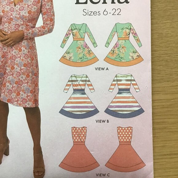 Misses Wrap Dress Pattern Simple Sew Lena UK Size 6 - 22 UNCUT Sewing Pattern - Picture 2 of 5